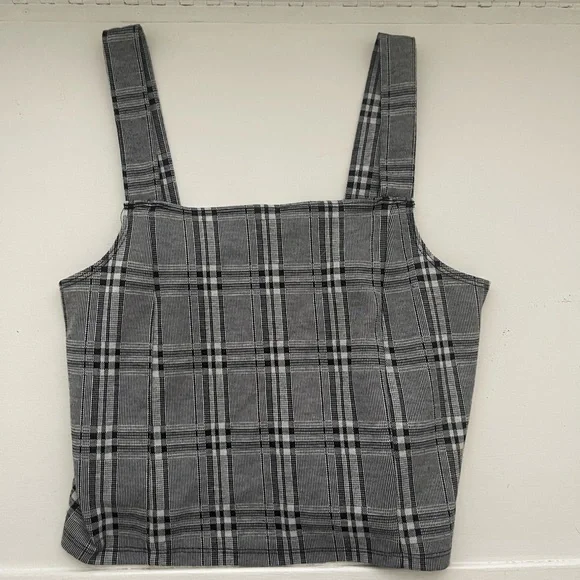 Débardeur American Eagle à Motif Gingham Noir Et Blanc - Taille M Occasion Très Bon État